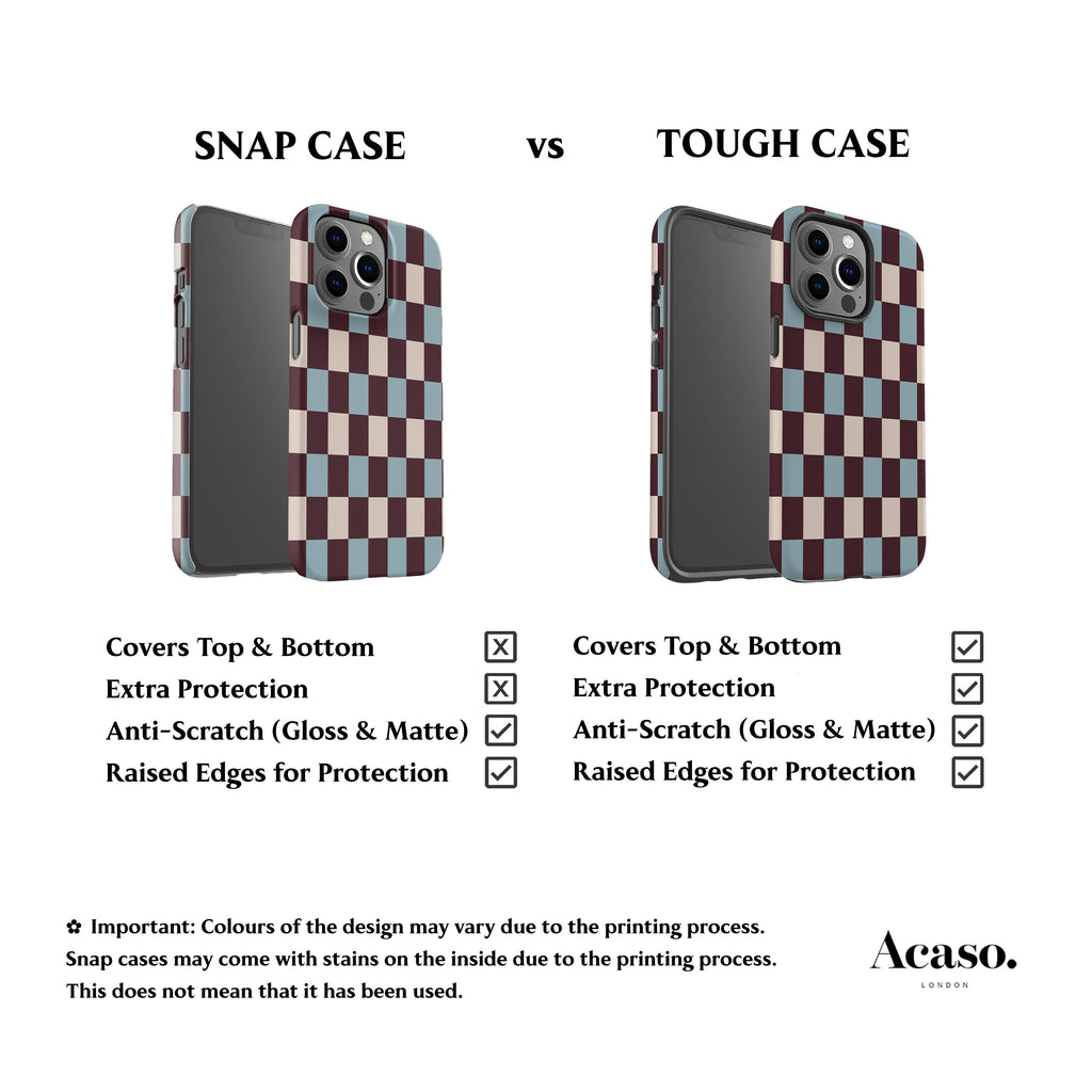 Winter Blue Checkers Phone Case