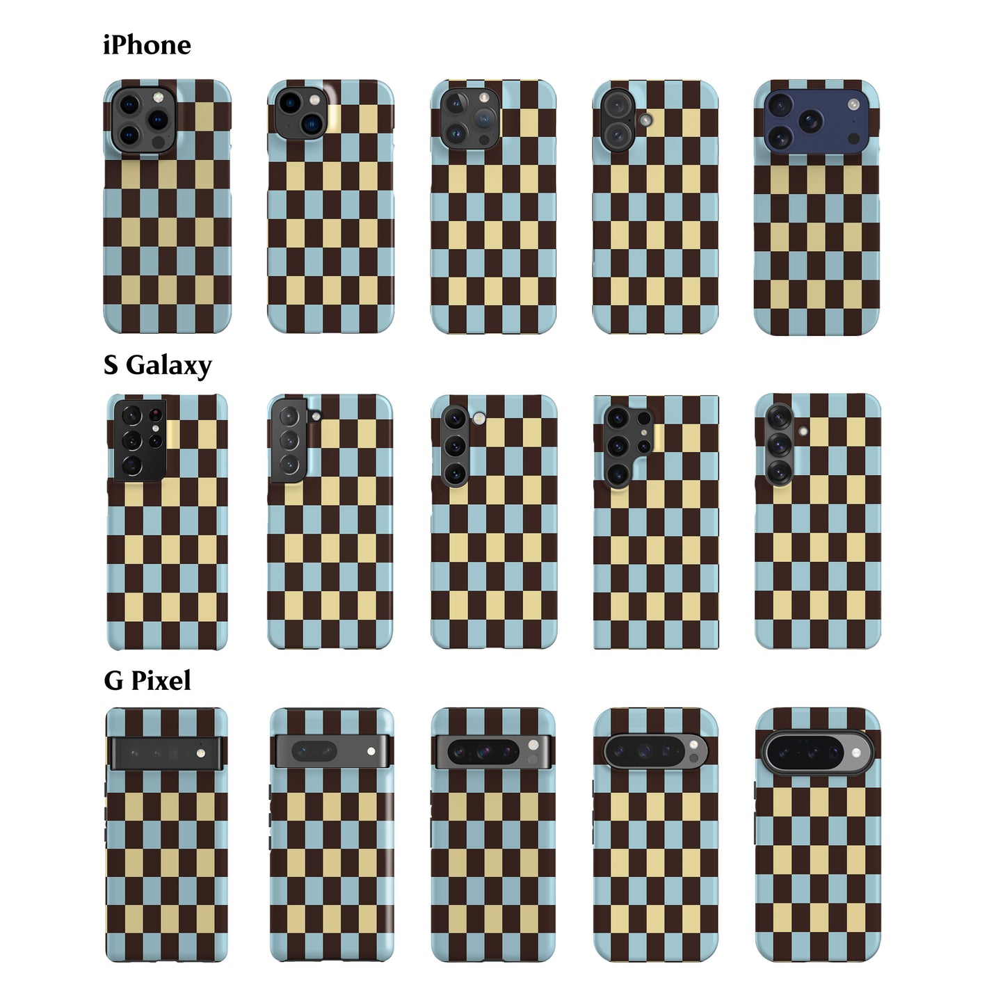 Winter Yellow Checkers Phone Case