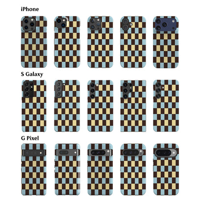 Winter Yellow Checkers Phone Case