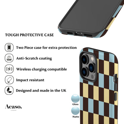 Winter Yellow Checkers Phone Case