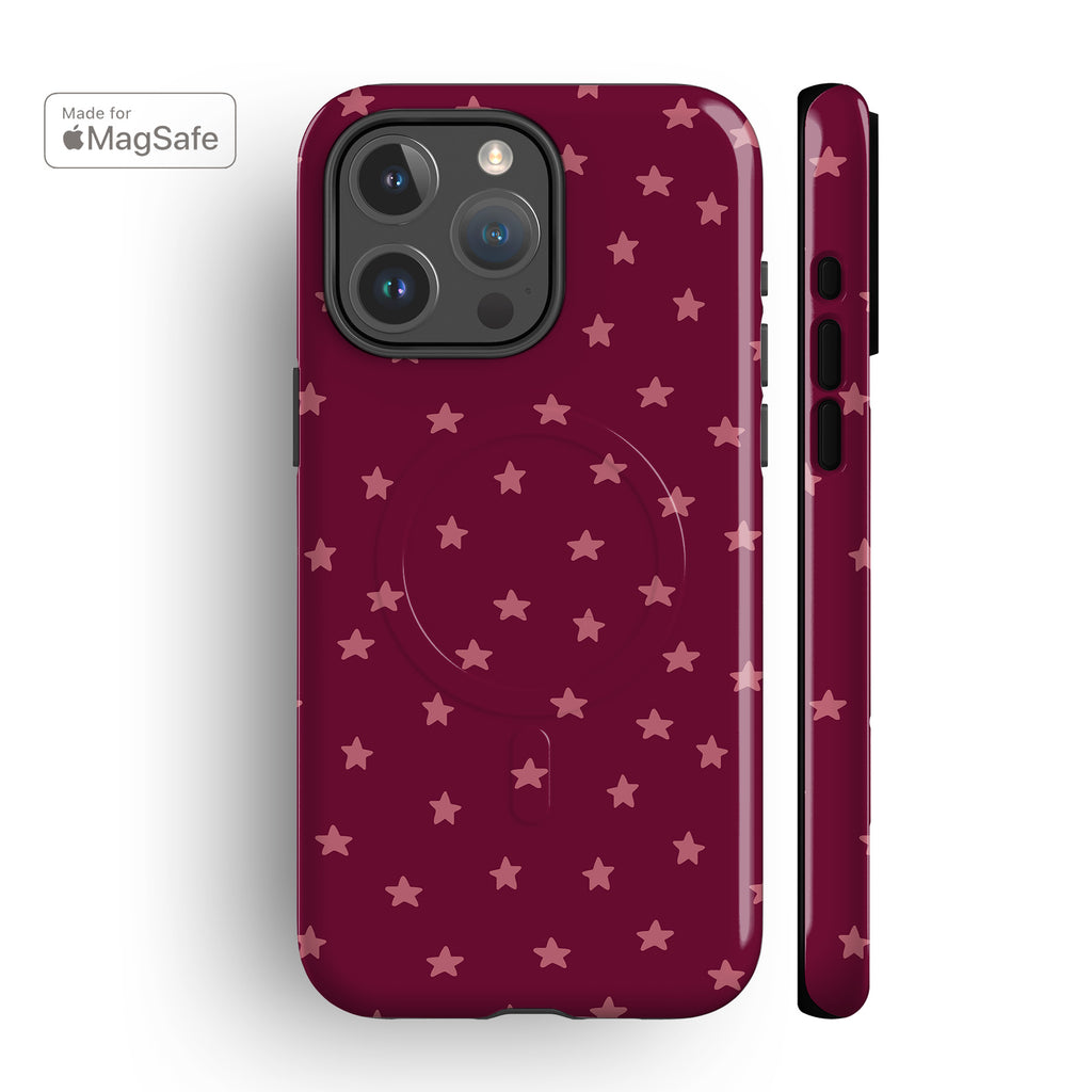 Wonky Mini Stars Rose MagSafe iPhone Case