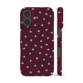 Wonky Mini Stars Burgundy Phone Case