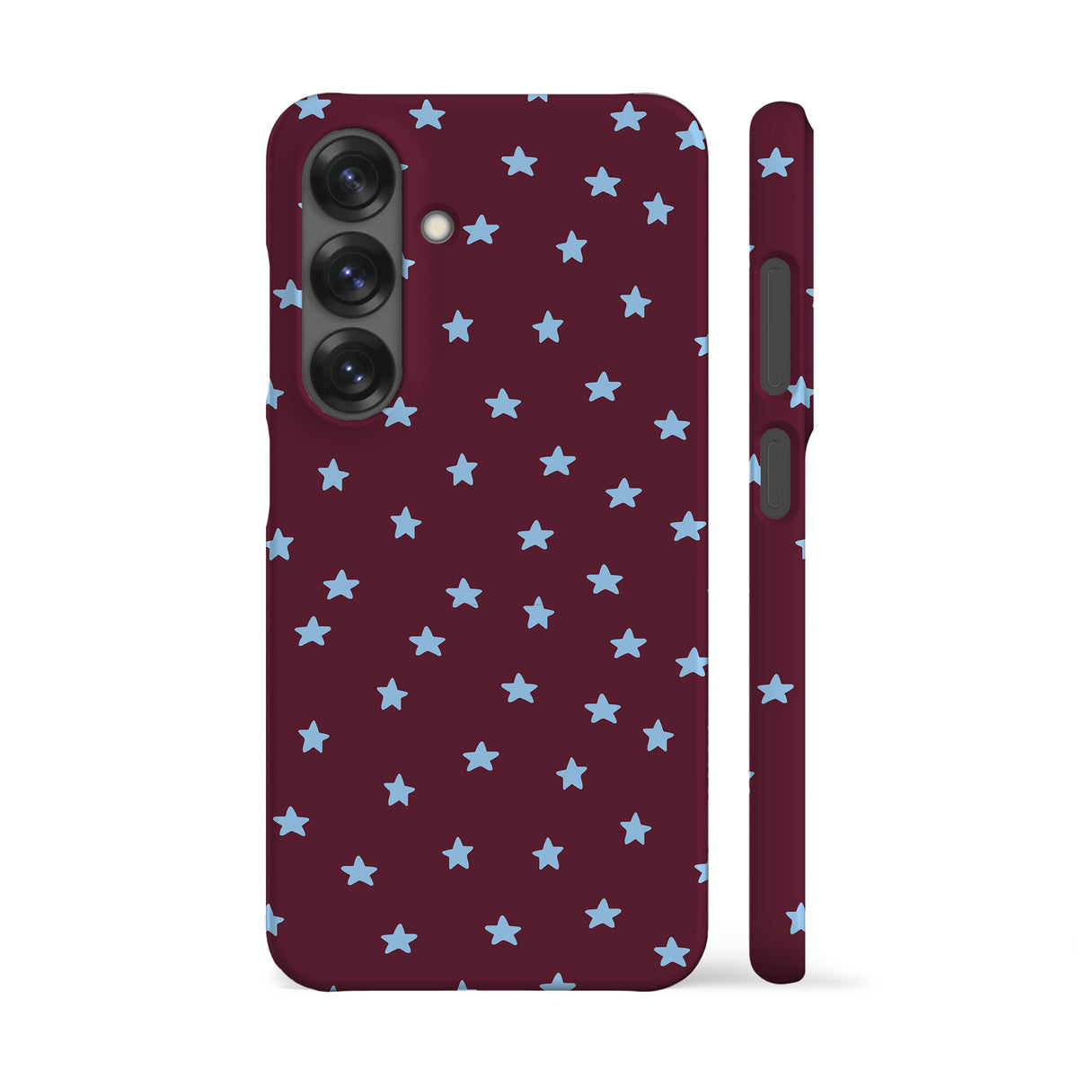 Wonky Mini Stars Burgundy Phone Case