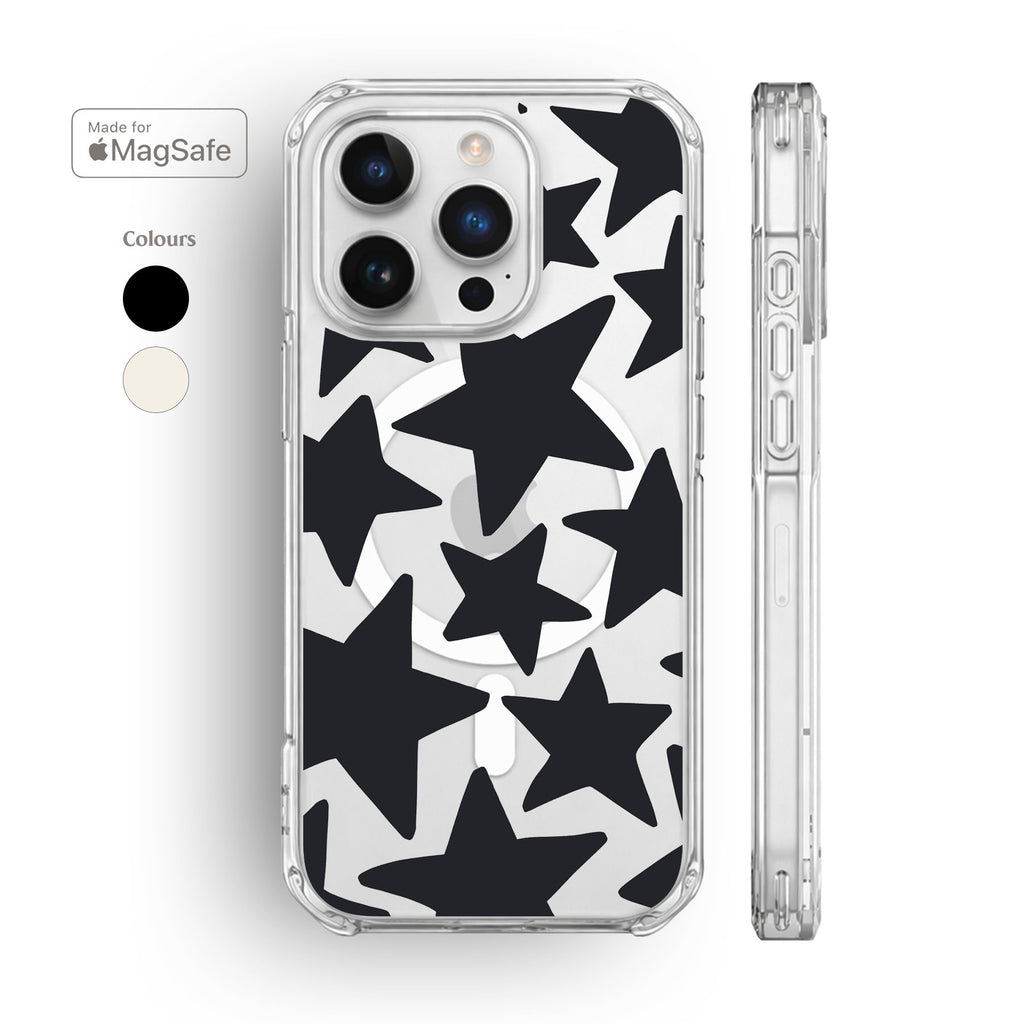 Wonky Stars Clear MagSafe iPhone Case