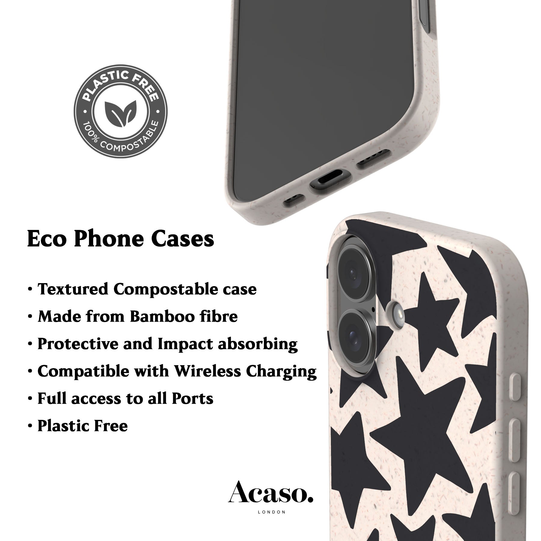 Wonky Stars Eco-Friendly Phone Case