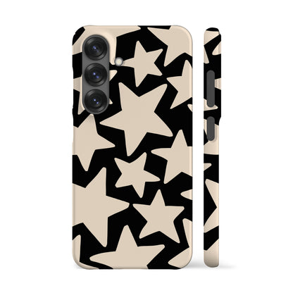 Wonky Stars Black Phone Case