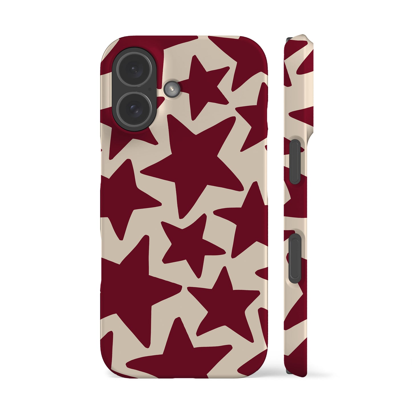 Burgundy Stars Phone Case