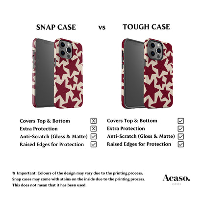 Burgundy Stars Phone Case