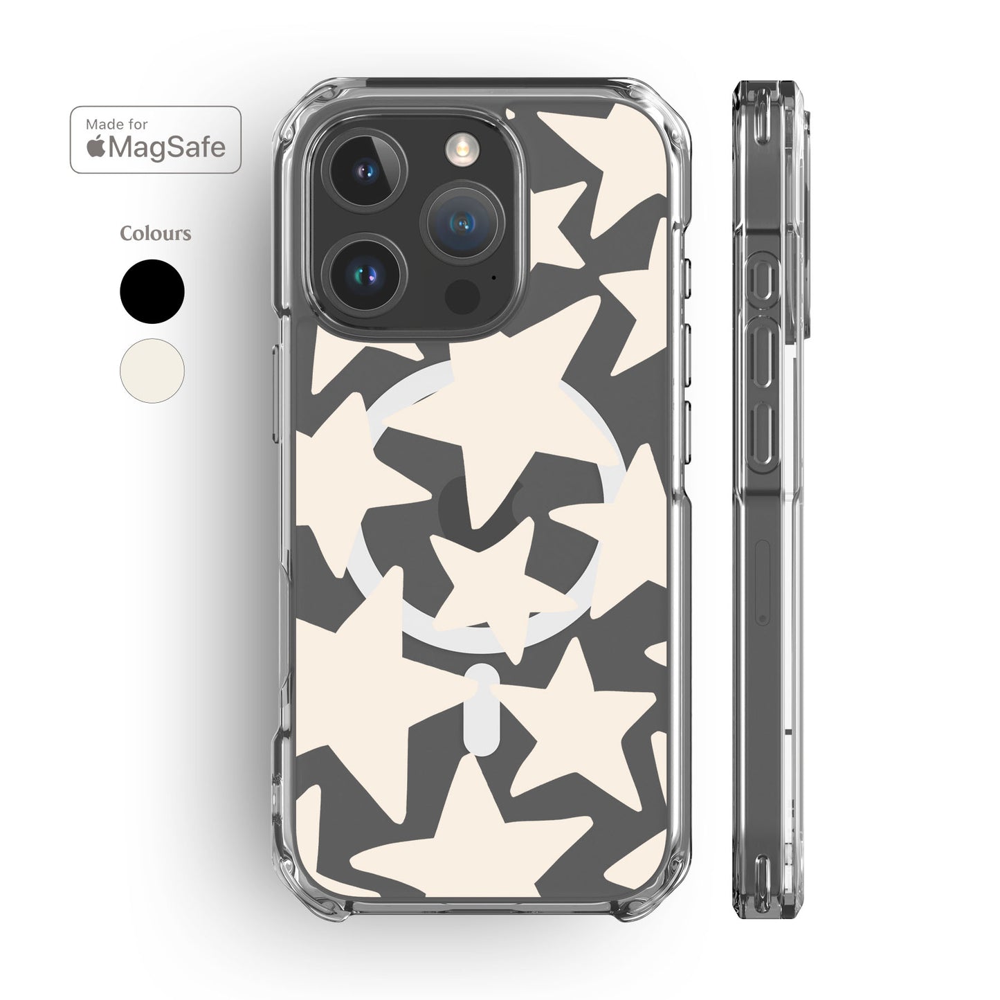 Wonky Stars Clear MagSafe iPhone Case