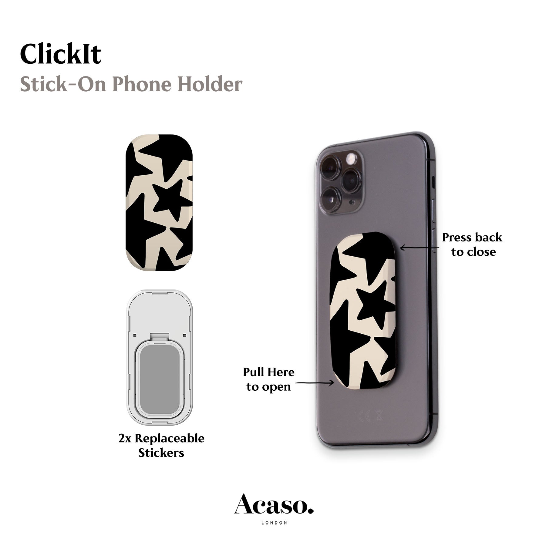 Wonky Stars Phone Grip