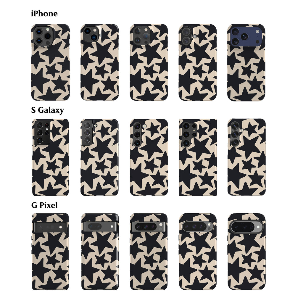 Wonky Stars Cream Phone Case