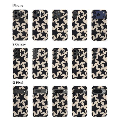 Wonky Stars Cream Phone Case