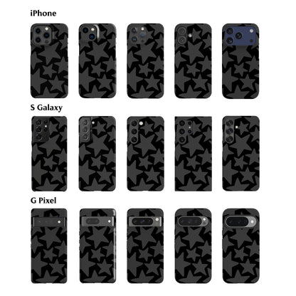 Wonky Stars Grey Phone Case