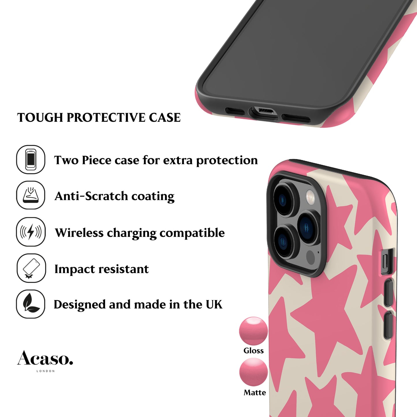 Pink Stars Phone Case