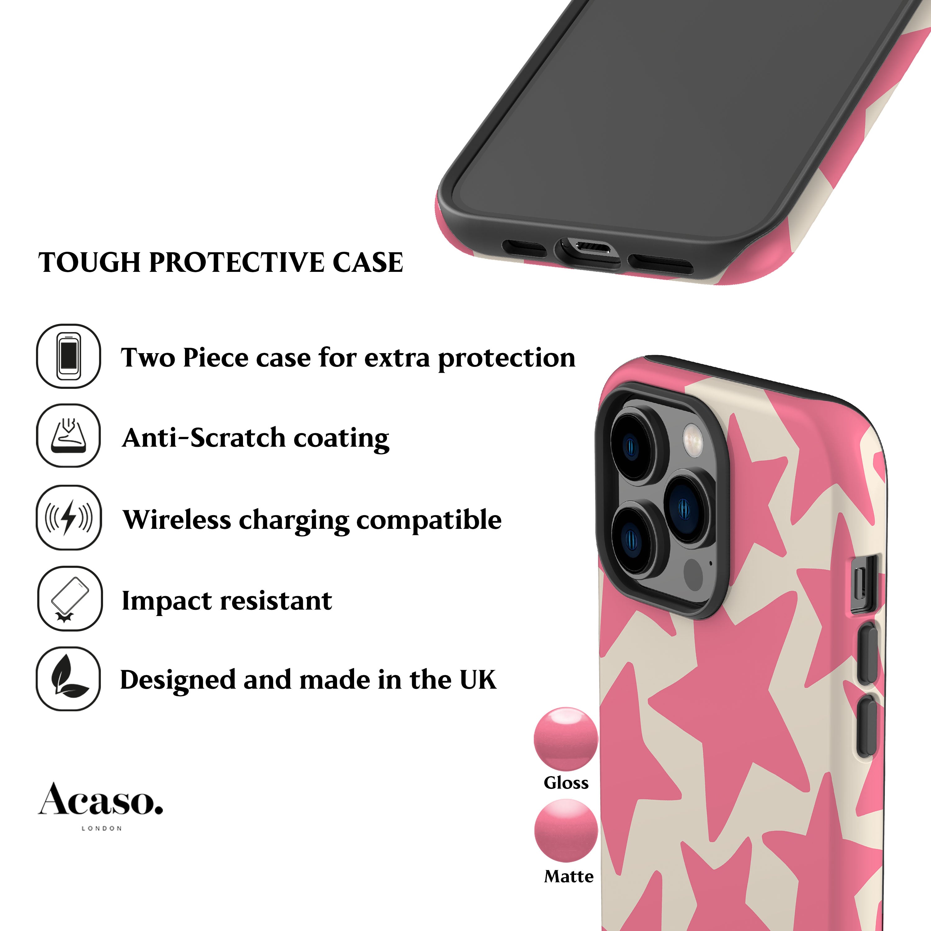 Pink Stars Phone Case