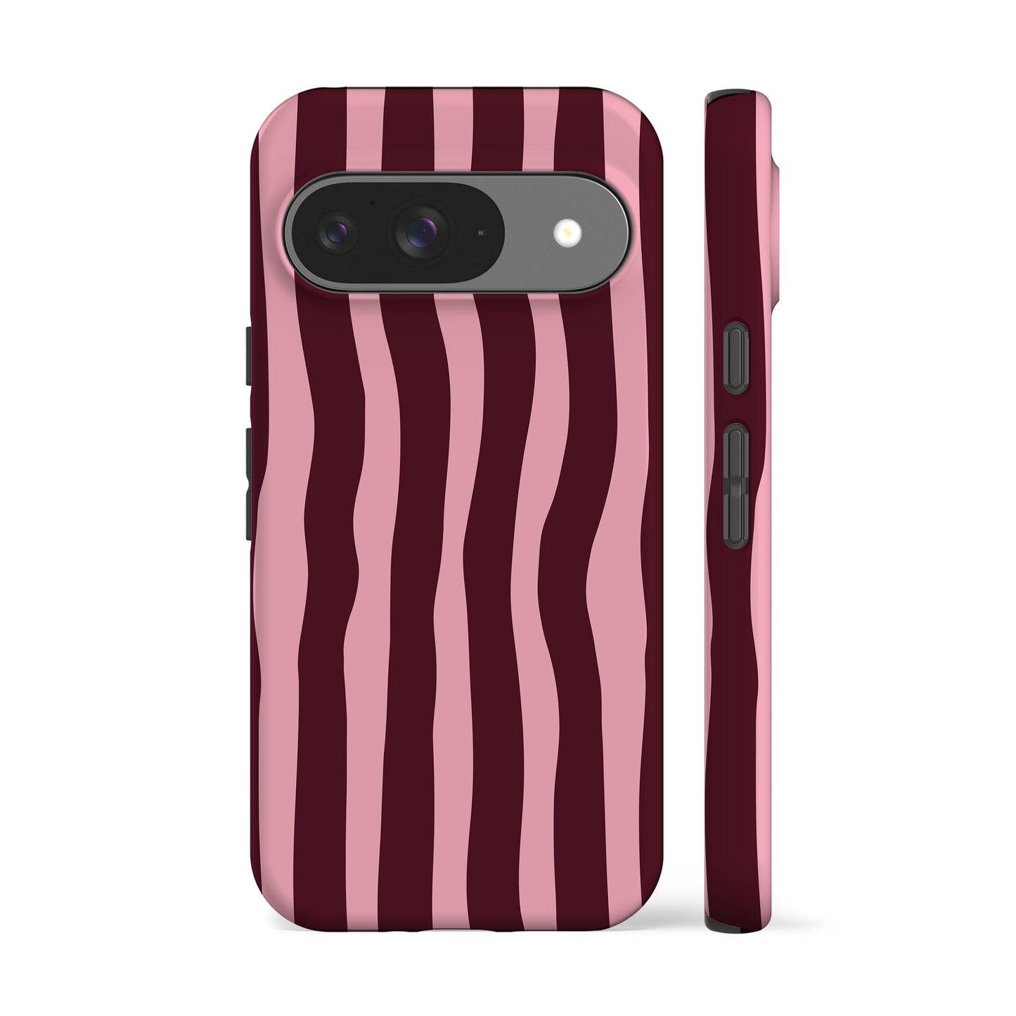 Wonky Stripes Pink Maroon Phone Case