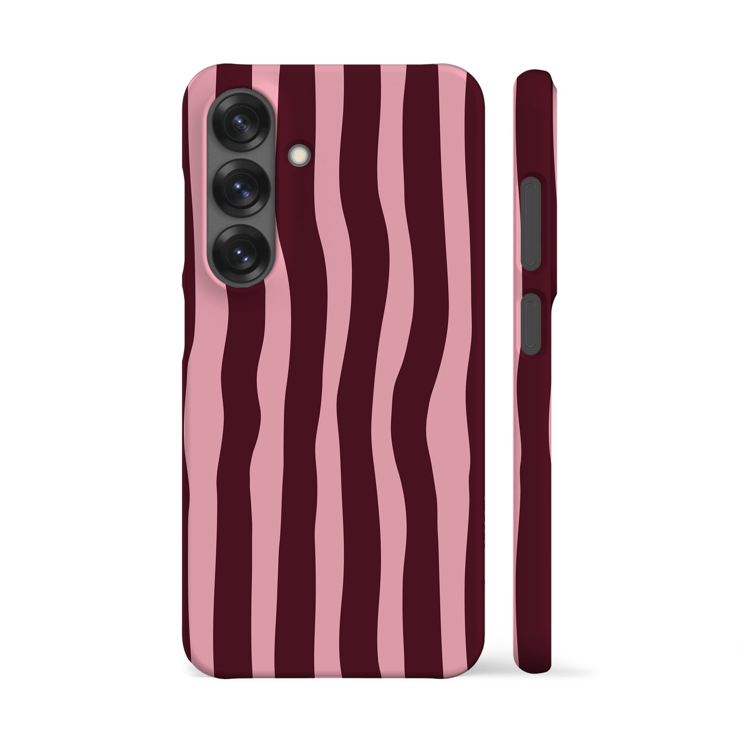 Wonky Stripes Pink Maroon Phone Case