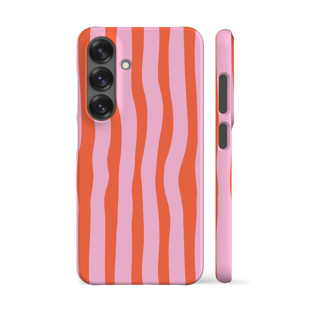 Wonky Stripes Pink Orange Phone Case