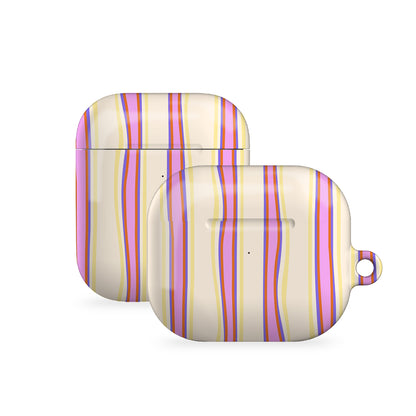 Wonky Summer Stripes AirPods Case Cover