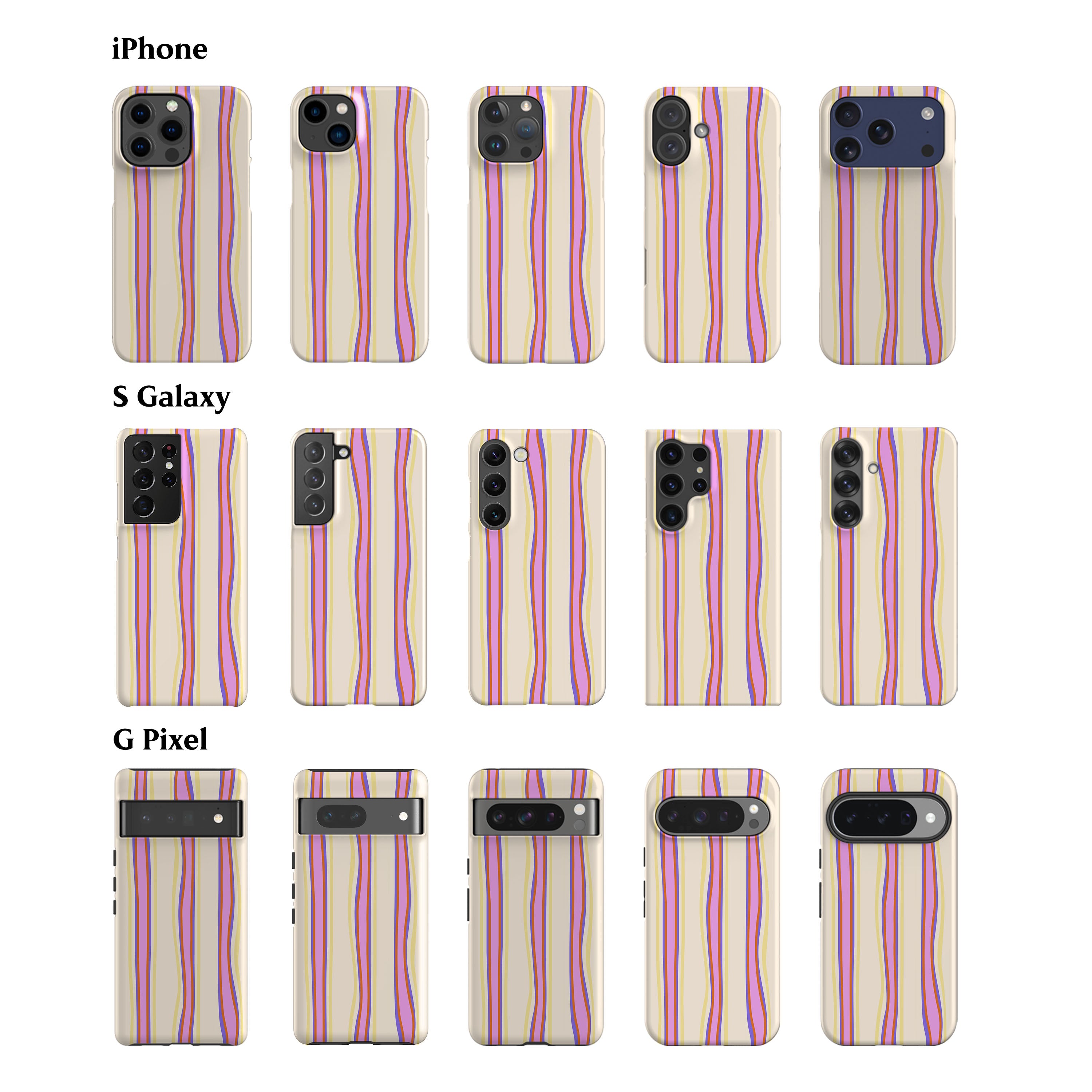 Wonky Summer Stripes Phone Case