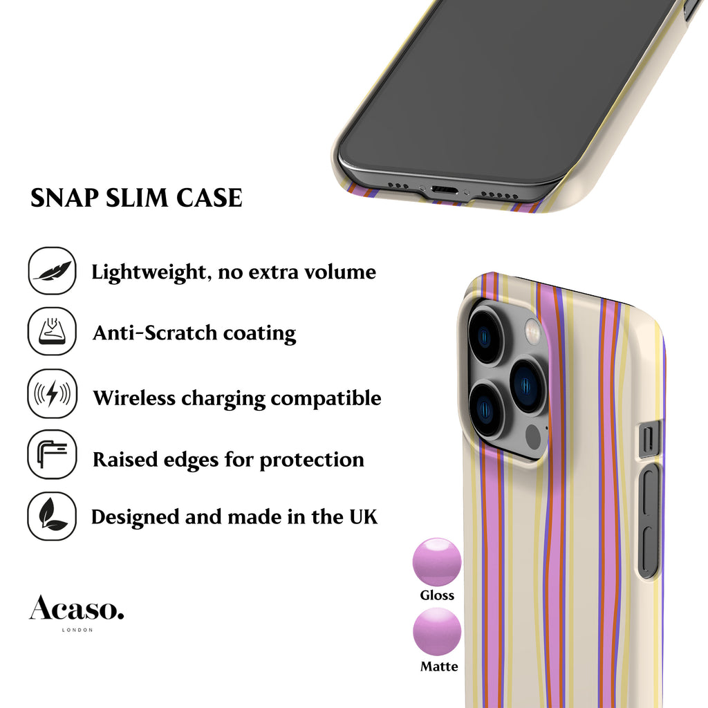 Wonky Summer Stripes Phone Case