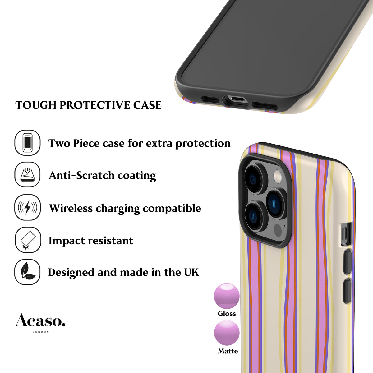 Wonky Summer Stripes Phone Case