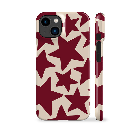 Burgundy Stars Phone Case