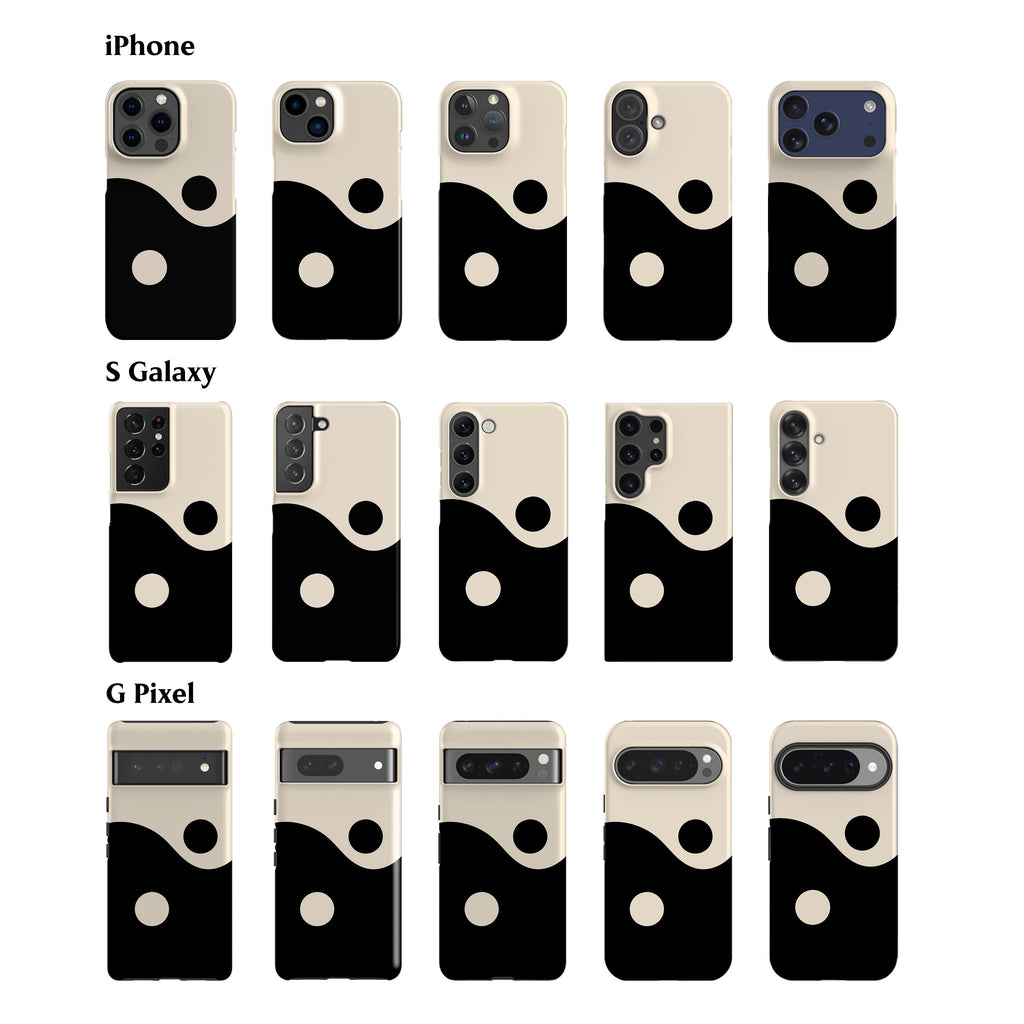 Yin Yang Black Phone Case