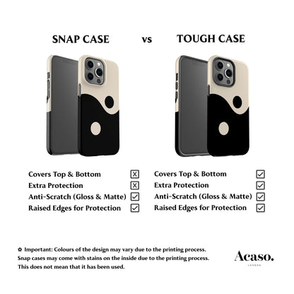 Yin Yang Black Phone Case