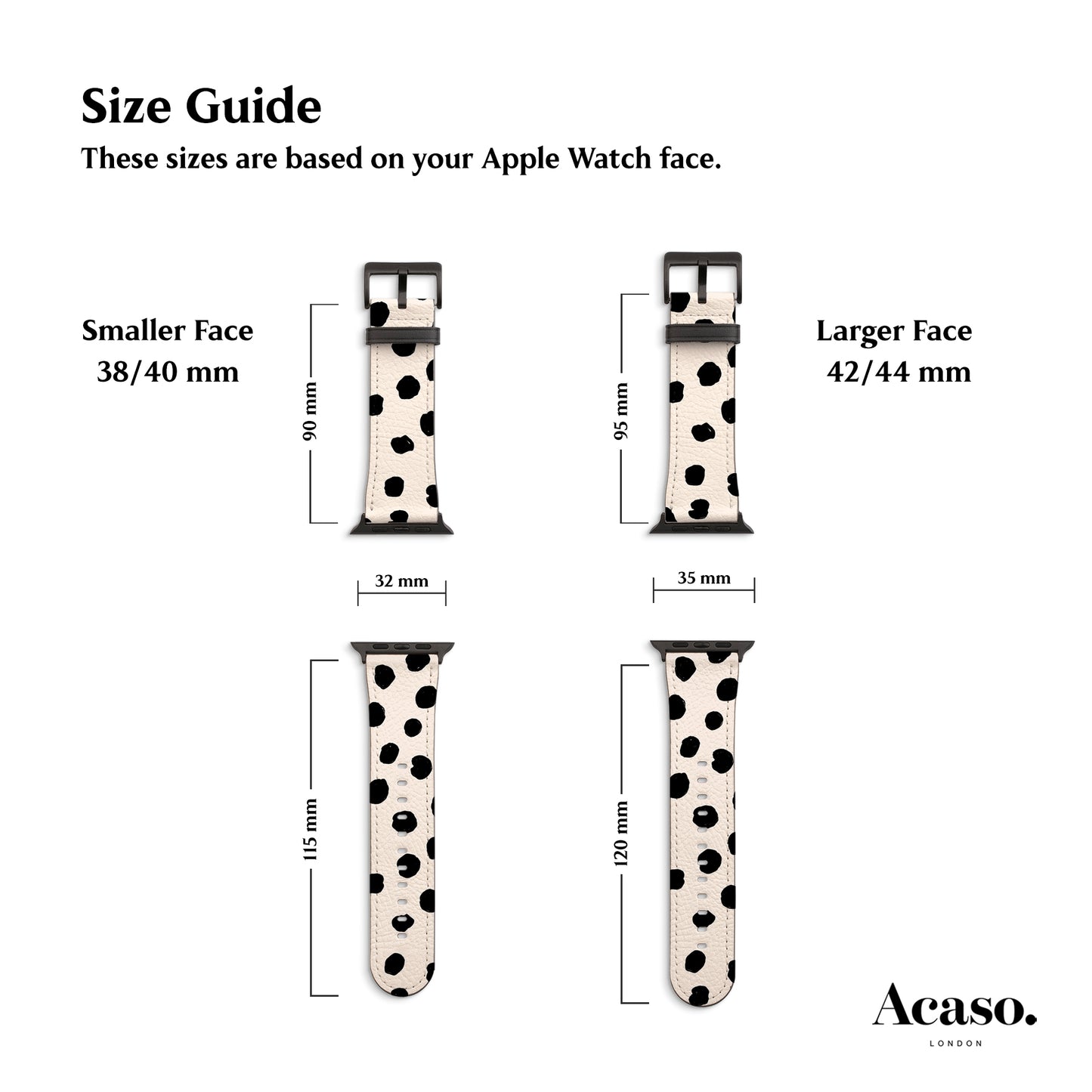 the size guide for the apple watch