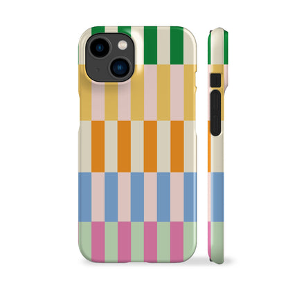 a phone case with a colorful pattern on it