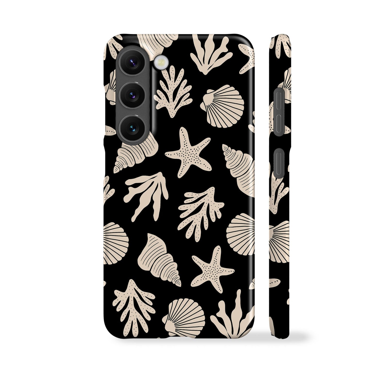 Corals and Shells Black Phone Case