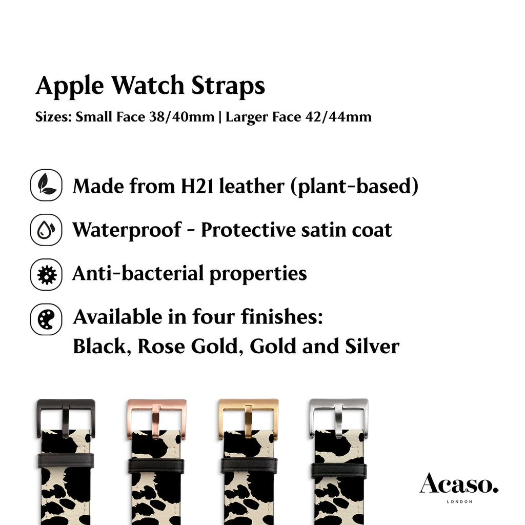 the apple watch strap features different patterns and colors