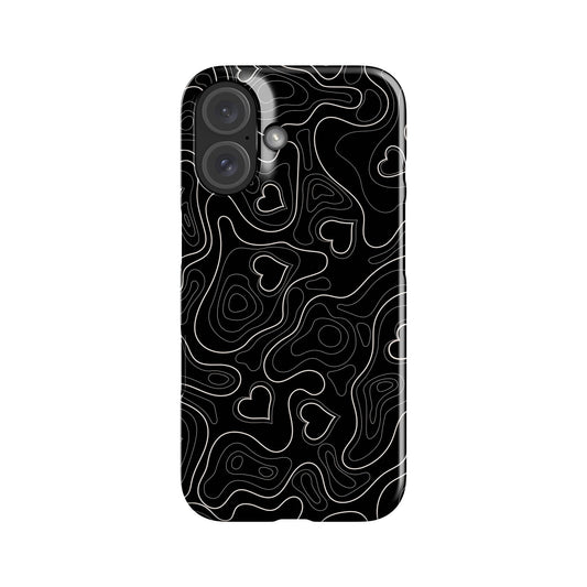 Love Topographic Phone Case