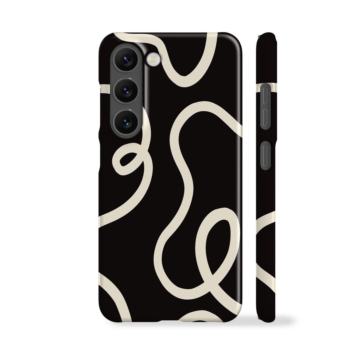 Ink Lines Black Phone Case