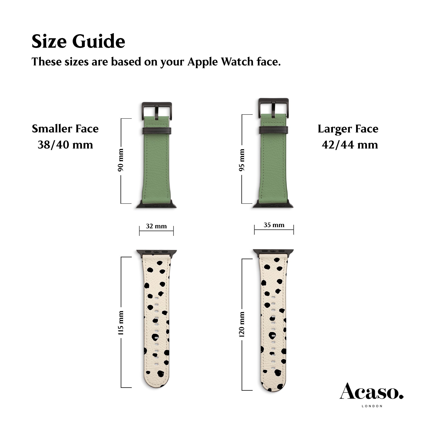 a picture of a watch strap size guide