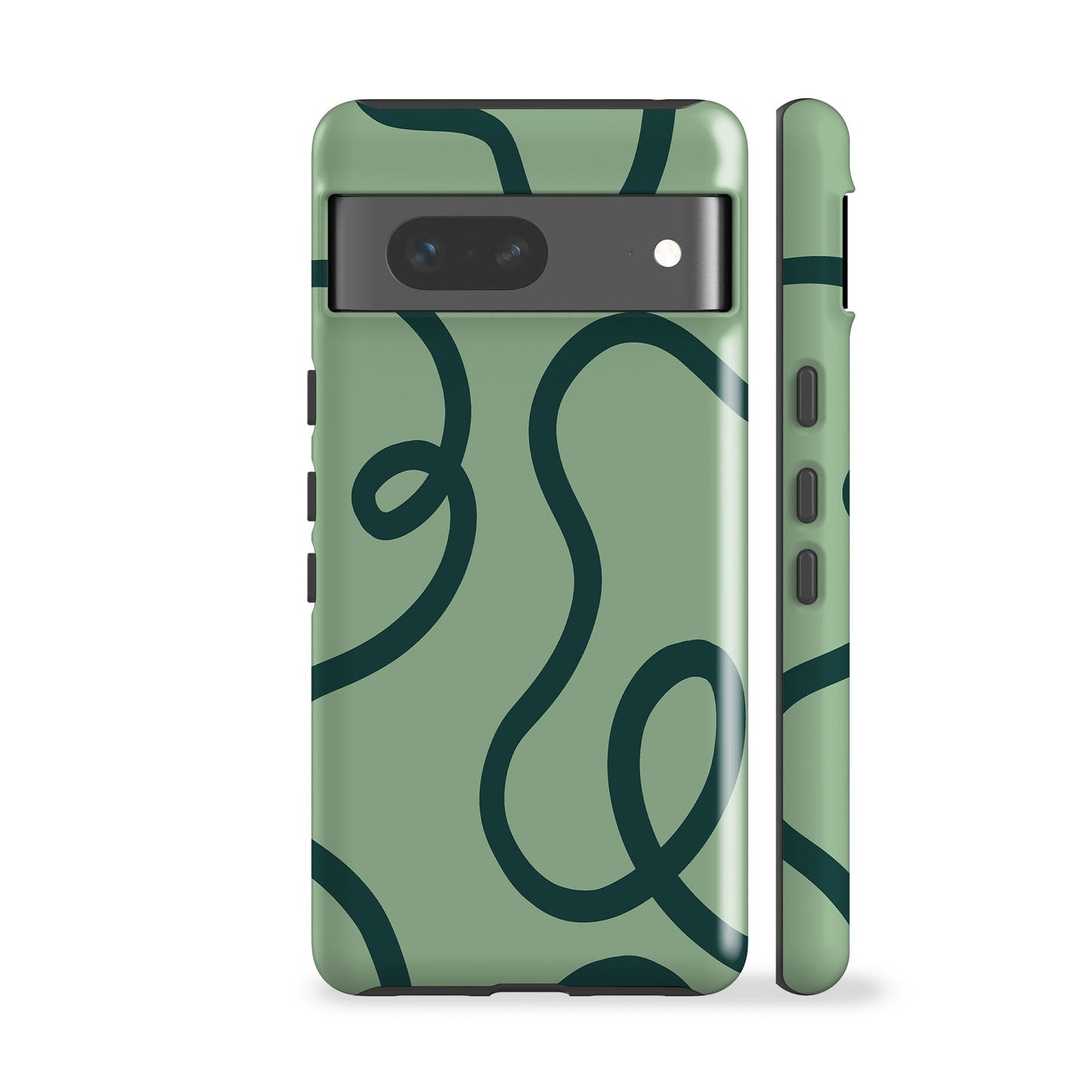 Ink Lines Green Phone Case