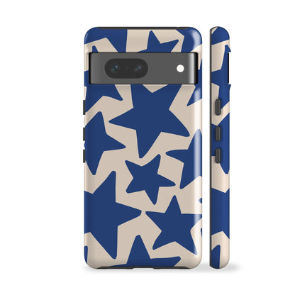 Wonky Stars Blue Phone Case