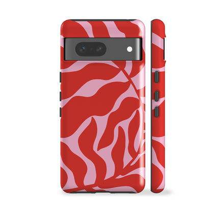 Abstract Pink Leaf Phone Case