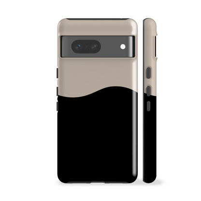 Geo Wave Black Phone Case