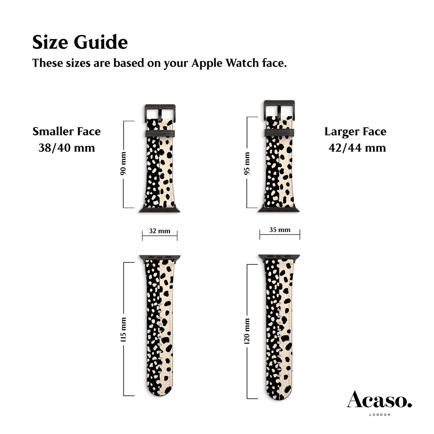 the size guide for a watch strap