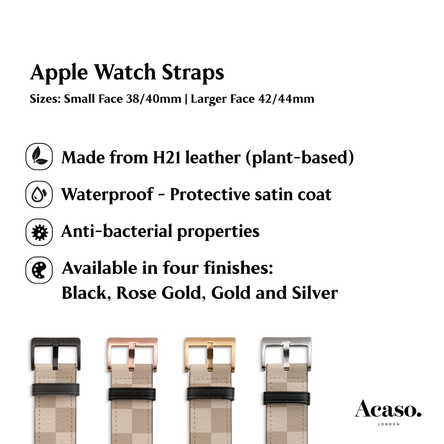 the apple watch strap features different types of buckles