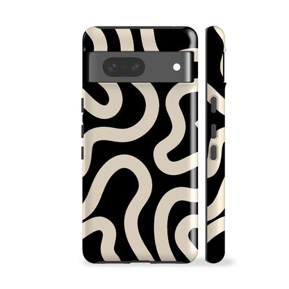 Boho Line Art Black Phone Case