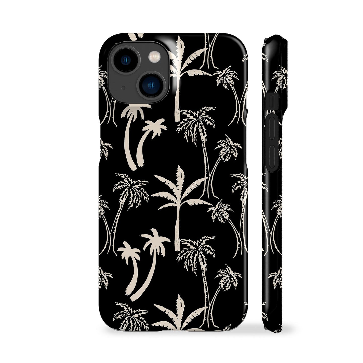 Black Mallorca Palm Trees Phone Case