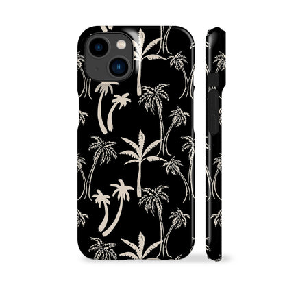 Black Mallorca Palm Trees Phone Case