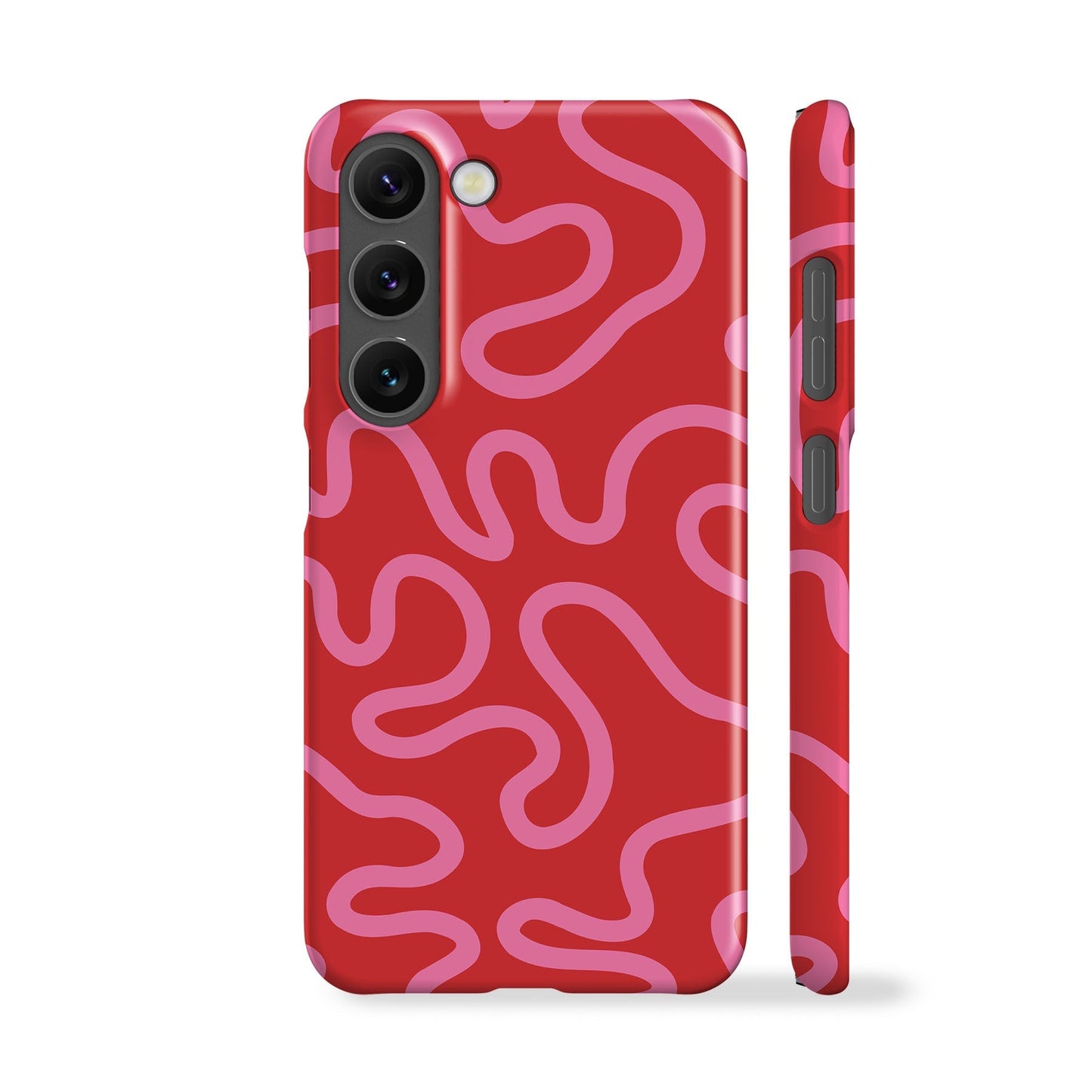 Swirl Lines Red Phone Case