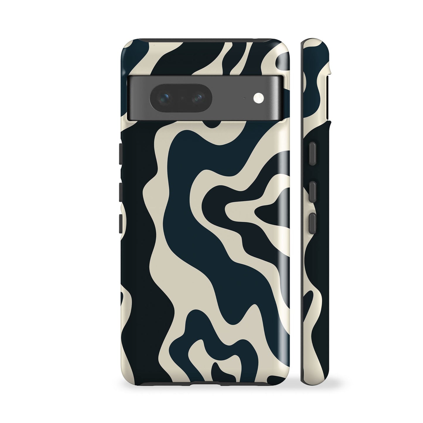 Abstract Wavy Navy Phone Case