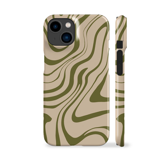 Olive Swirl Pattern Phone Case