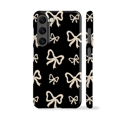 Black Cream Bows Phone Case