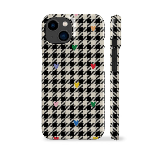 Gingham Hearts Phone Case